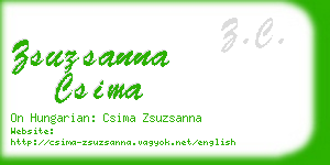 zsuzsanna csima business card